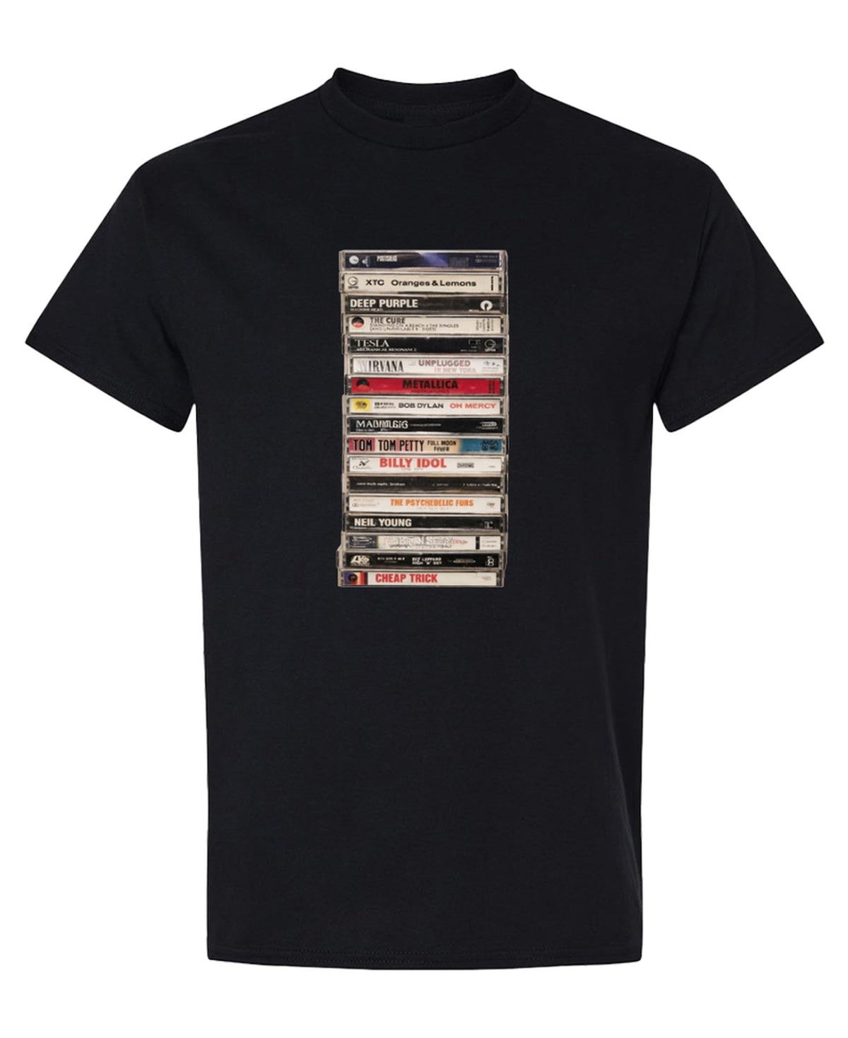 Cassette Tape — Black T-Shirt — front