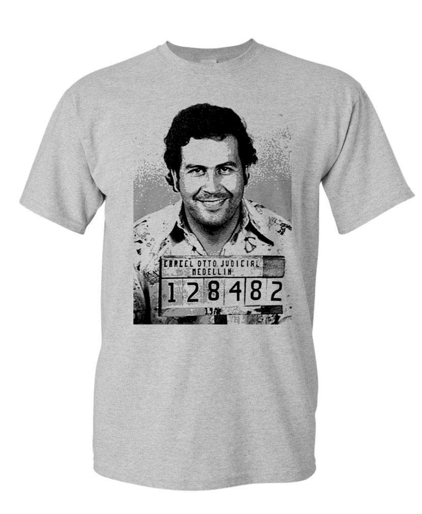 Pablo Escobar Portrait — Sport Gray T-Shirt — front