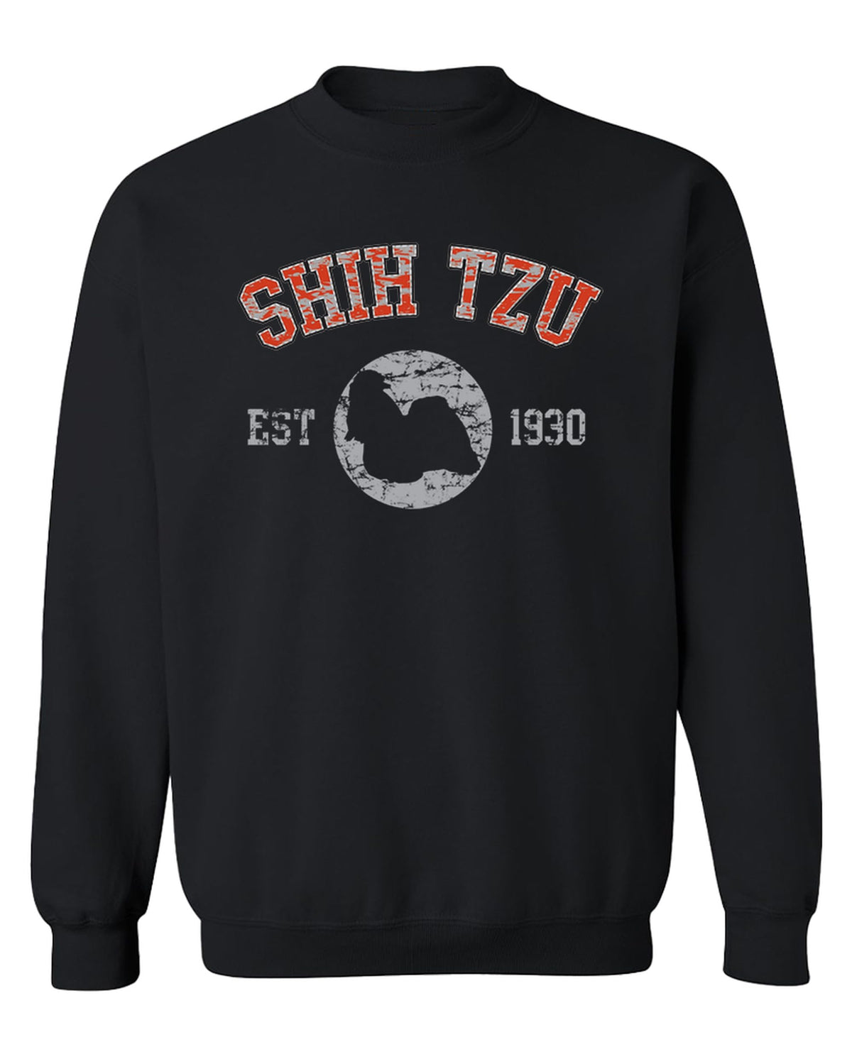 Shih Tzu Established 1930 — Black Sweatshirt — front