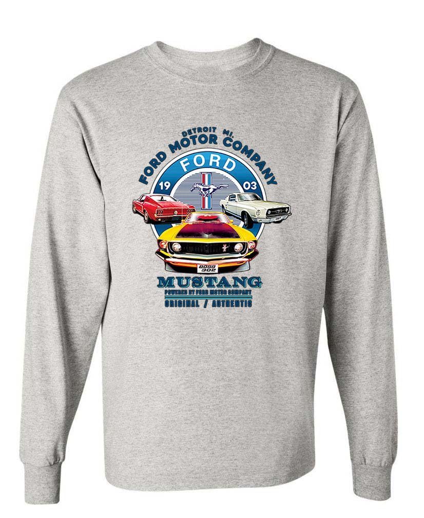 Ford Mustang 1903 — Sport Gray Long Sleeve T-Shirt — front