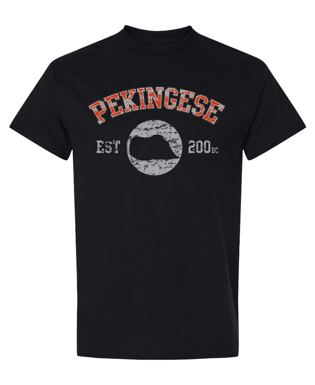 Pekingese Established 200 BC — Black T-Shirt — front