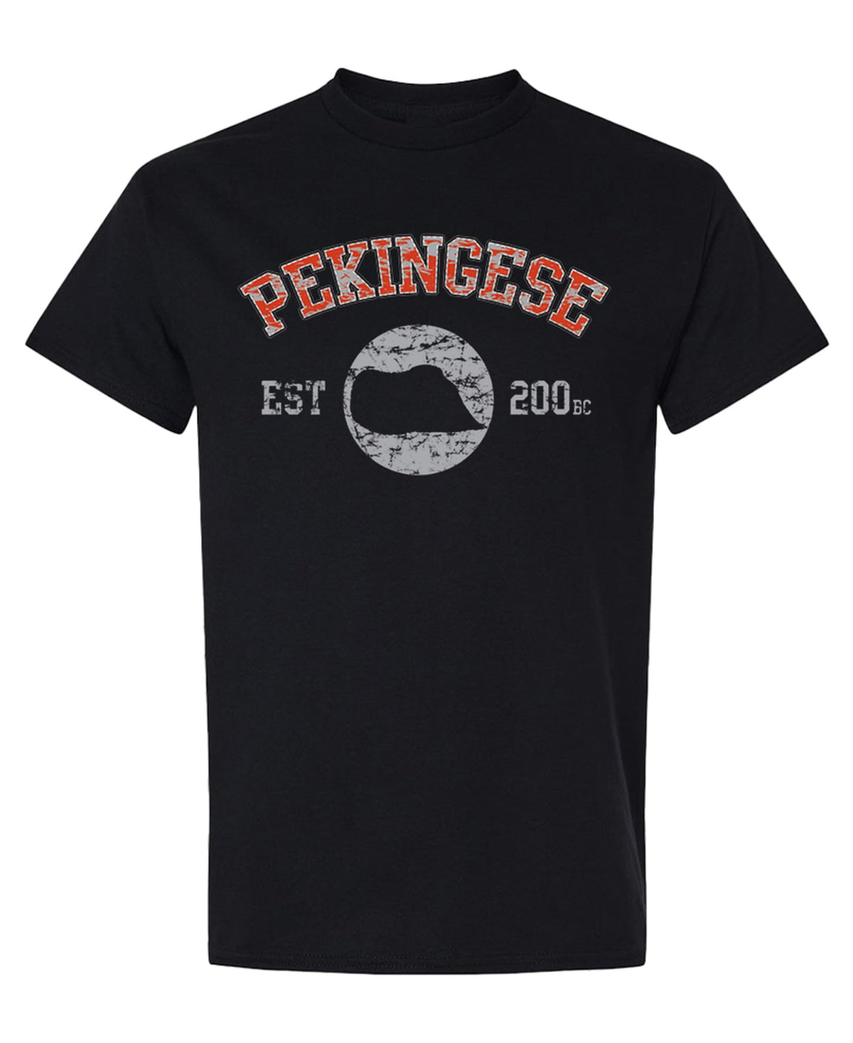 Pekingese Established 200 BC — Black T-Shirt — front