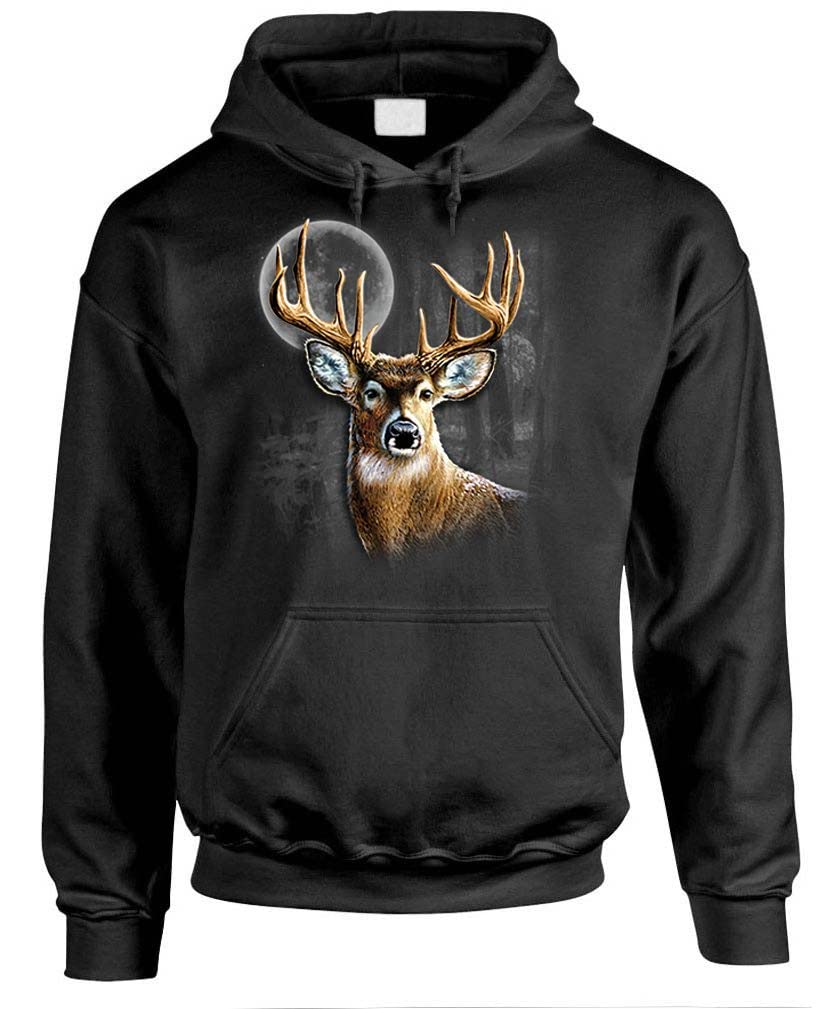 Whitetail Wilderness — Black Hoodie — front