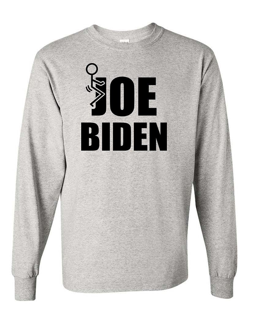 Joe Biden Stick Figure — Sport Gray Long Sleeve T-Shirt — front