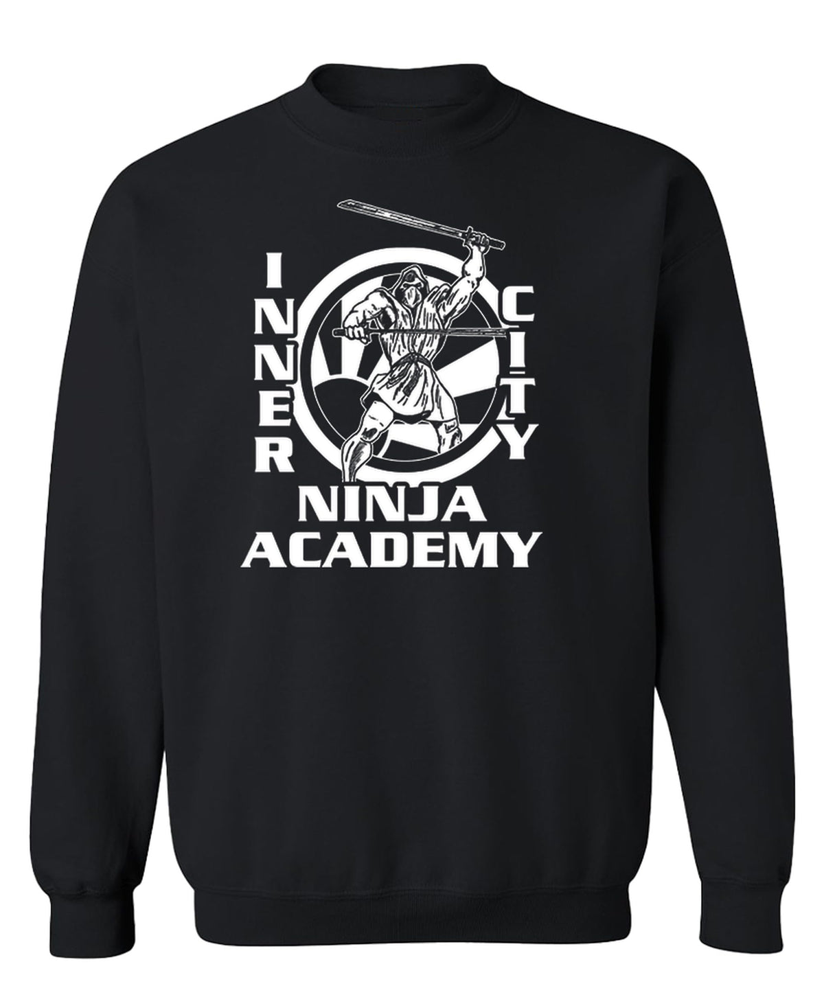 Inner City Ninja Academy — Black Sweatshirt — front