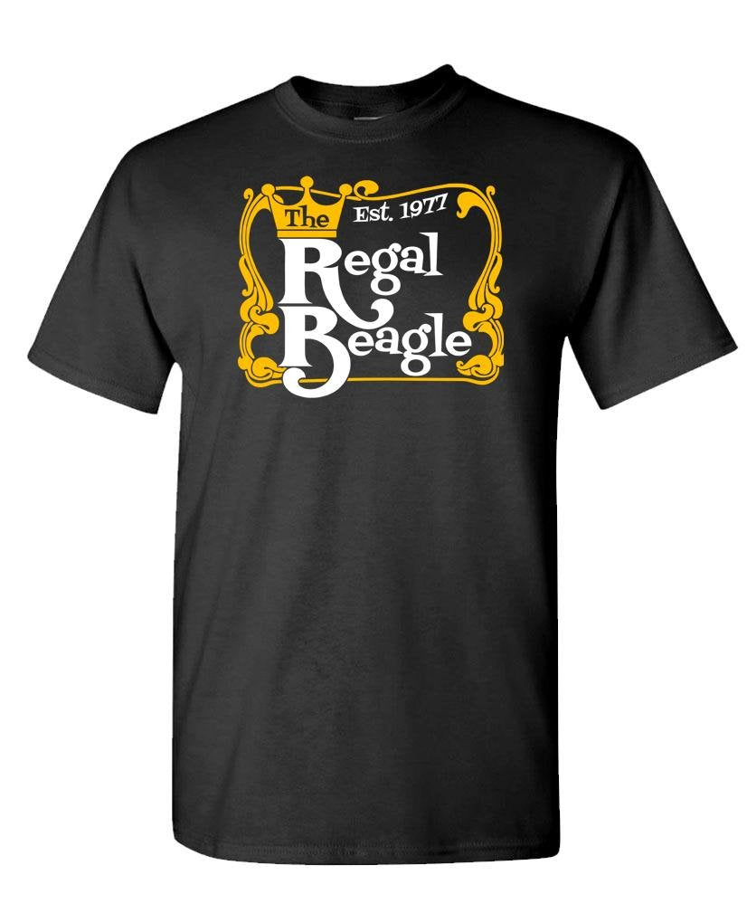 The Regal Beagle — Black T-Shirt — front