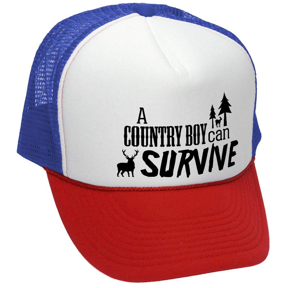 A Country Boy Can Survive — RWB Trucker Hat — front