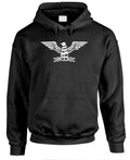 Roman Eagle — Black Hoodie — front