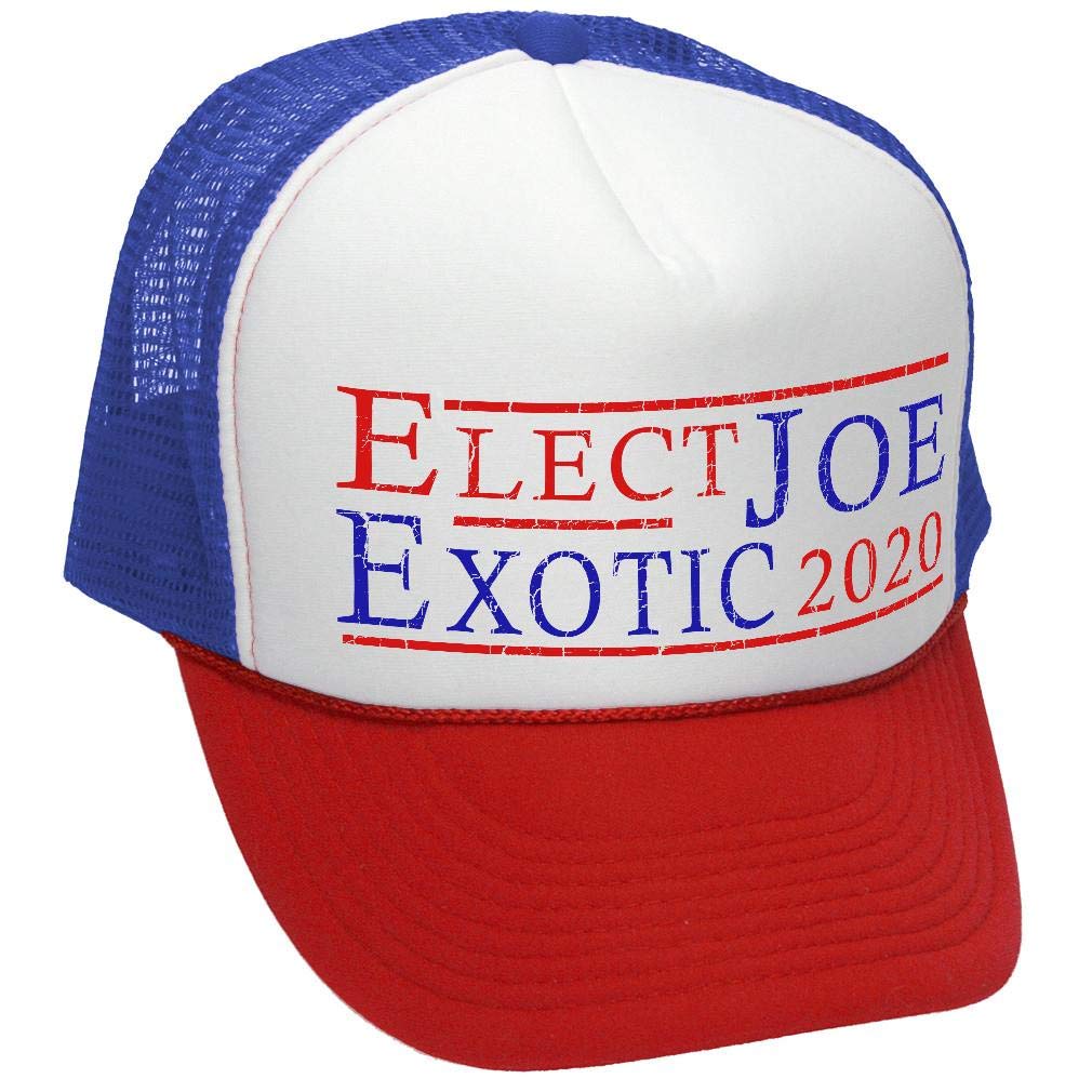 Elect Joe Exotic 2020 — RWB Trucker Hat — front