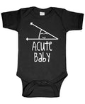 Acute Baby — Black Infant Bodysuit — front