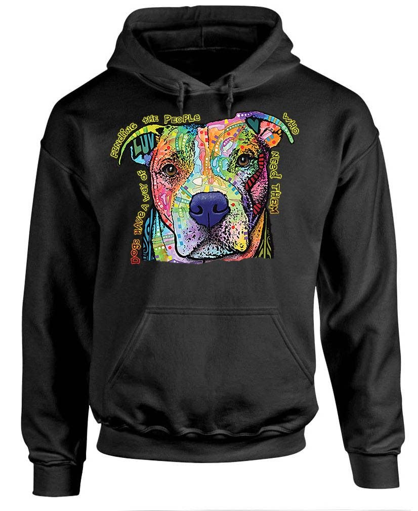 Dogs Have a Way — Black Hoodie — front