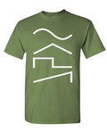 Synth Waveforms — Military Green T-Shirt — front