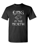 King in the North Wolf — Black T-Shirt — front