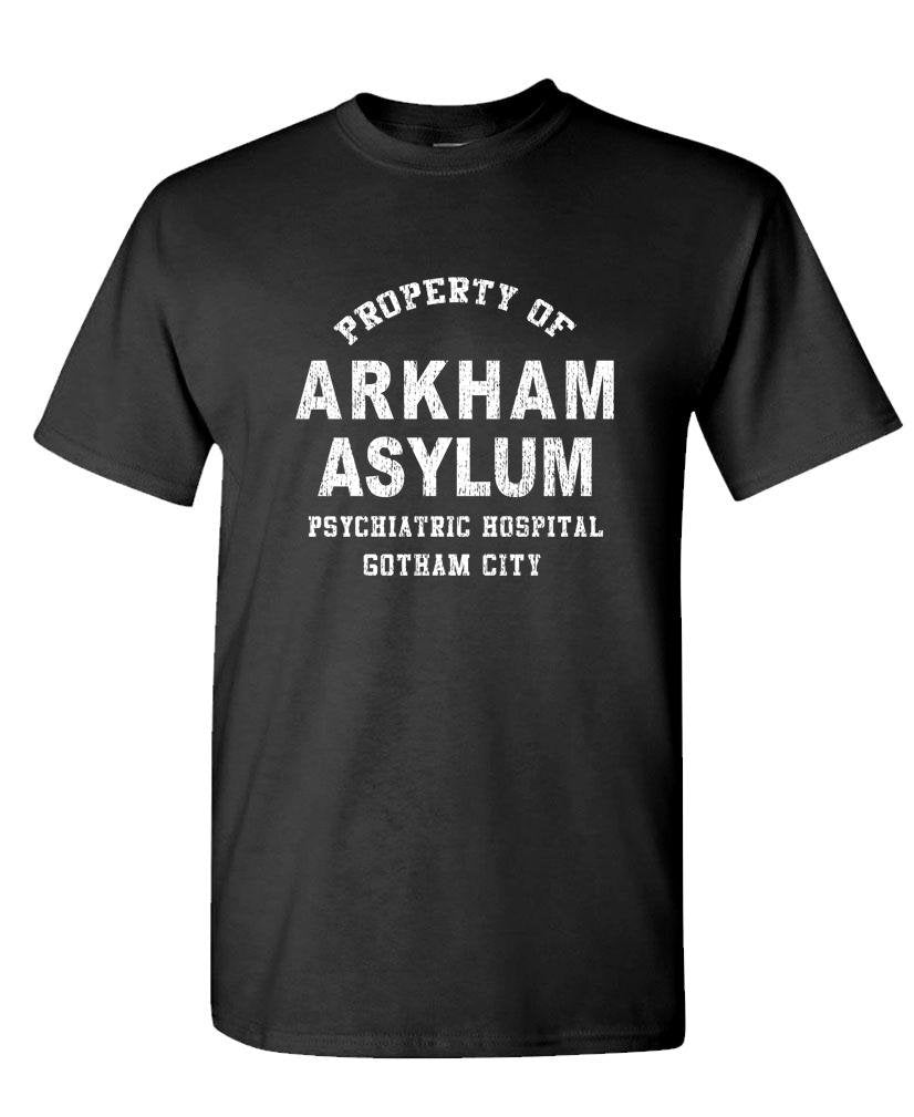 Property of Arkham Asylum — Black T-Shirt — front