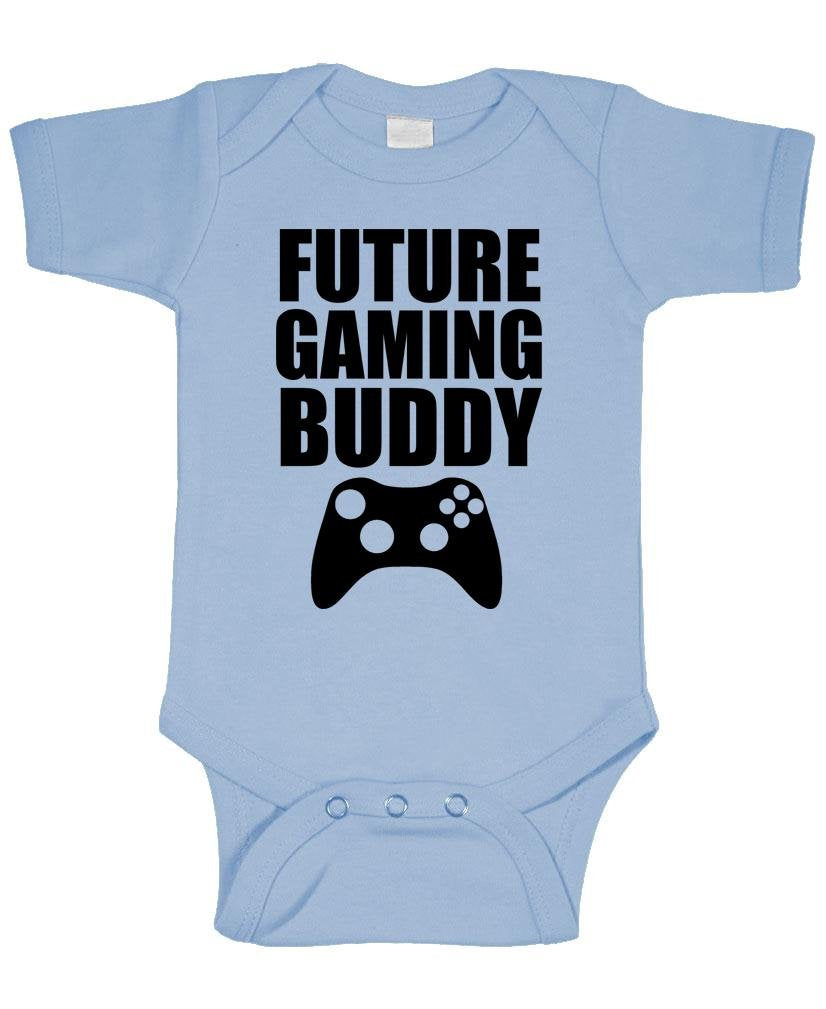 Future Gaming Buddy — Light Blue Infant Bodysuit — front