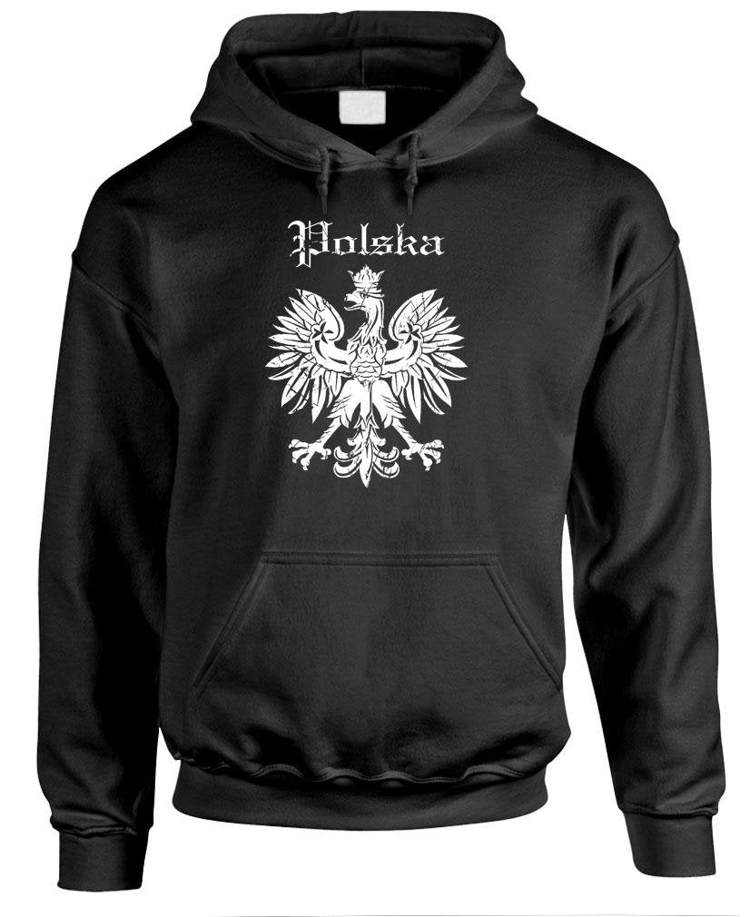 Polska Eagle — Black Hoodie — front