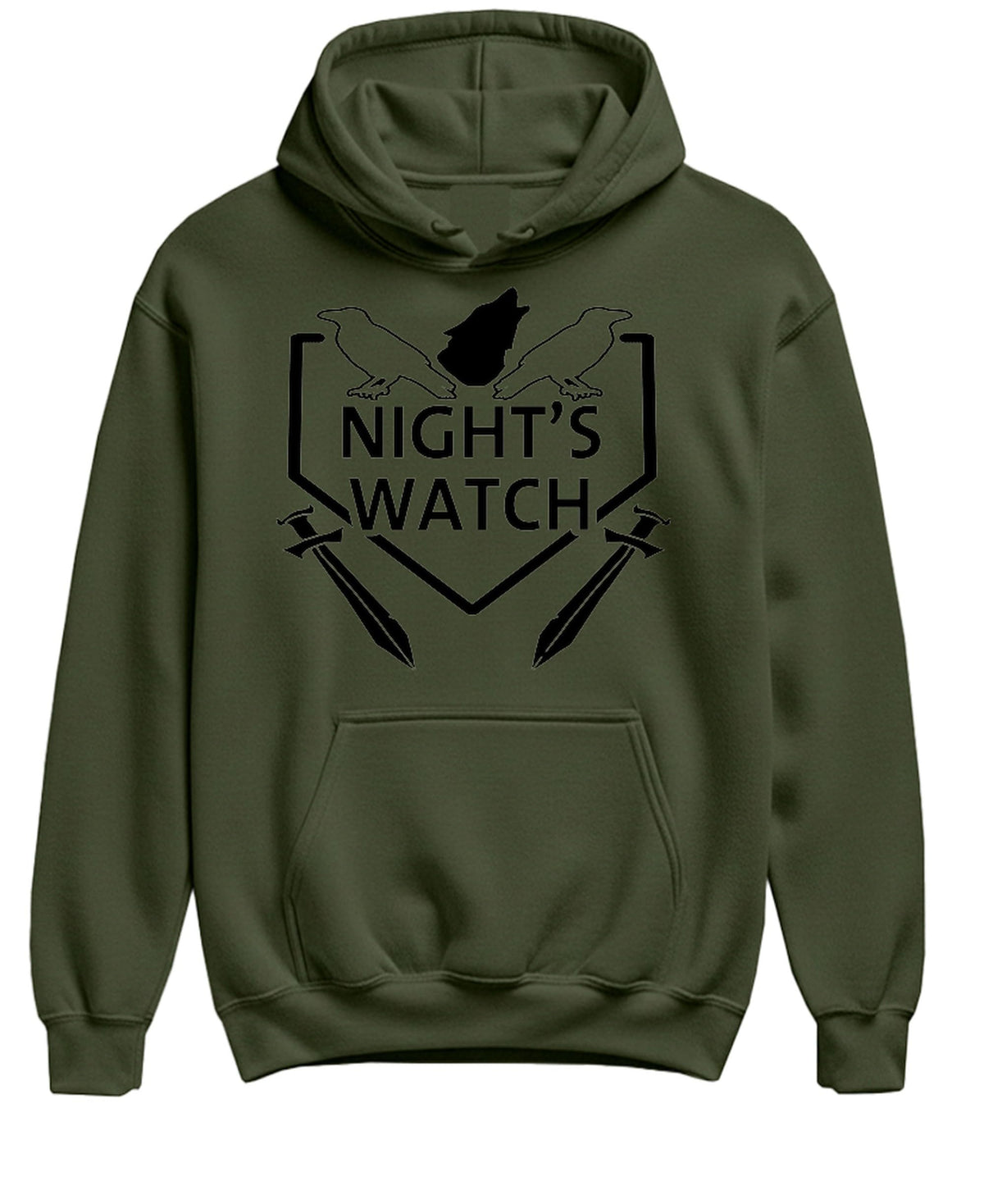 Night's Watch — Military Green Hoodie — front