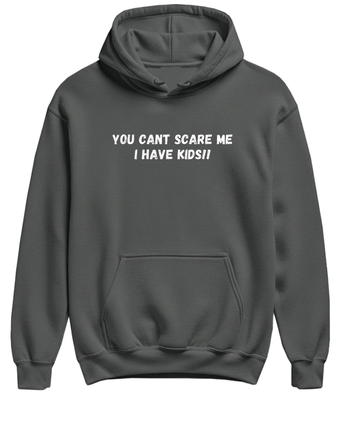 You Can't Scare Me I Have Kids — Charcoal Hoodie — front