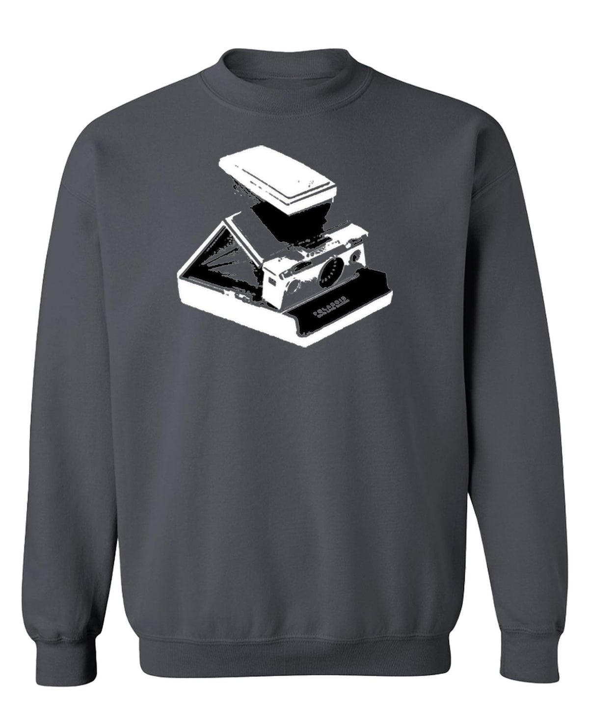 Vintage Instant Camera — Charcoal Sweatshirt — front