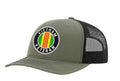 Vietnam Veteran Oval — Vietnam Veteran Oval Logo - Army Green and Black - Standard Bill Embroidered Trucker Hat — front