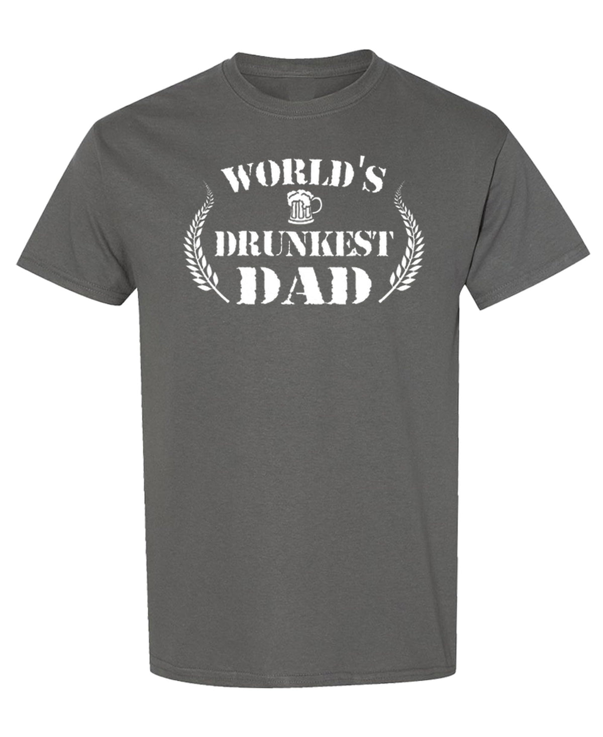 World's Drunkest Dad — Charcoal T-Shirt — front