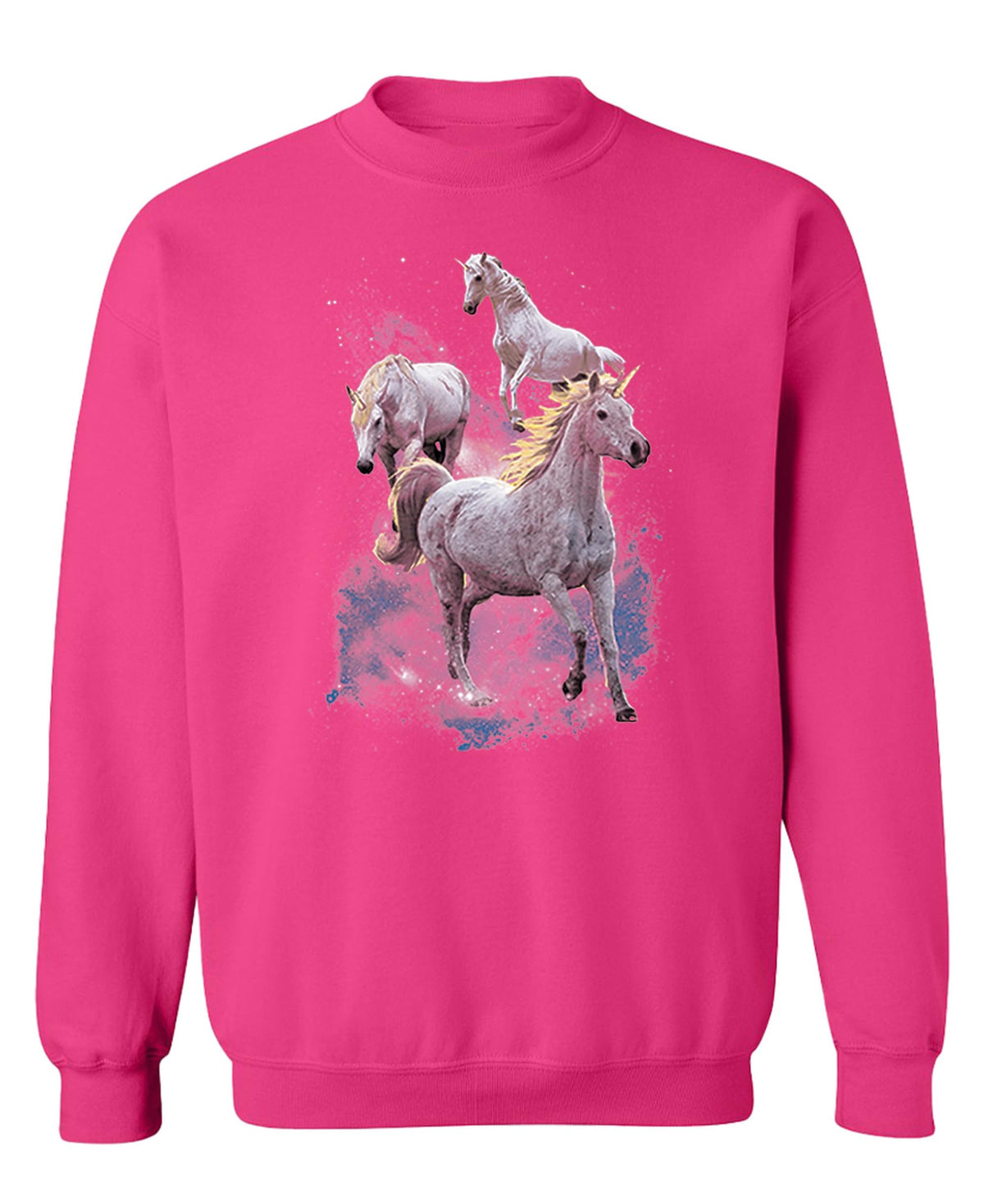 Unicorn Herd — Heliconia Sweatshirt — front