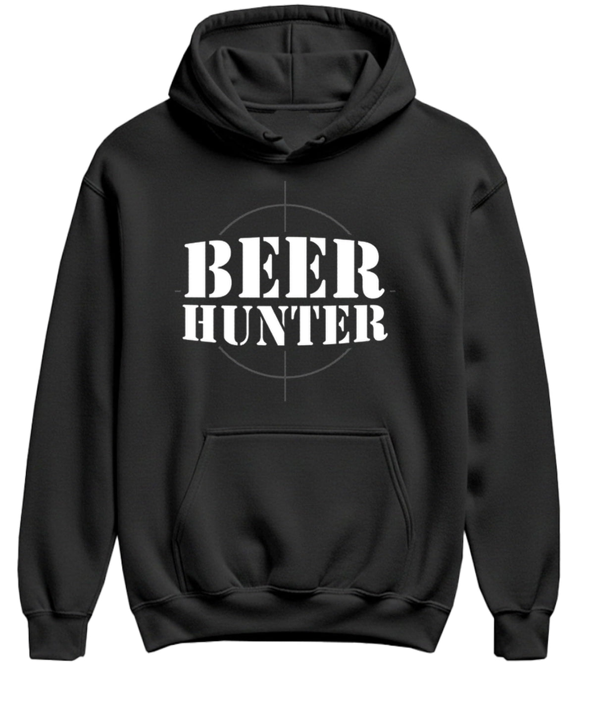 Beer Hunter — Black Hoodie — front
