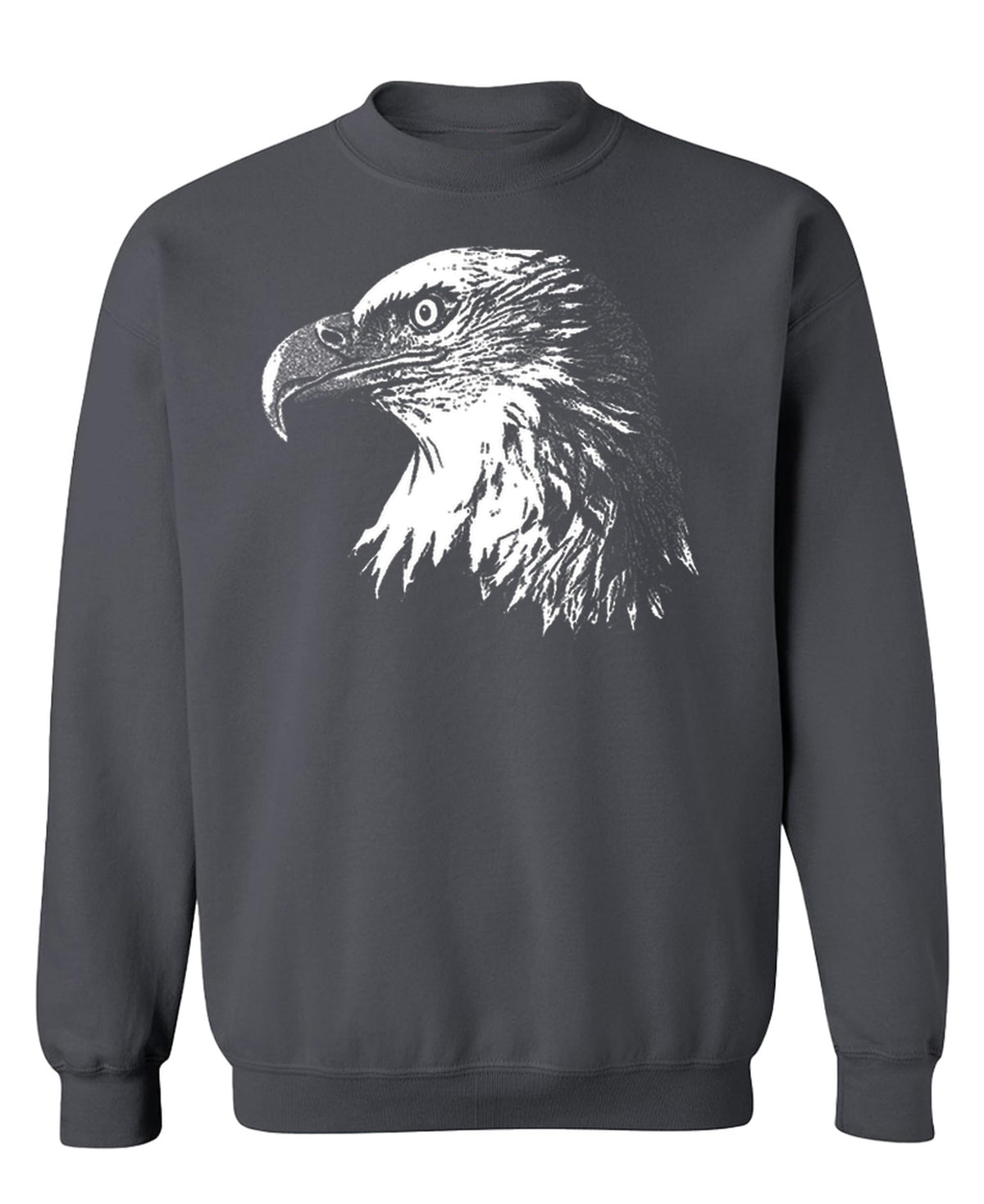 Bald Eagle Portrait — Charcoal Sweatshirt — front