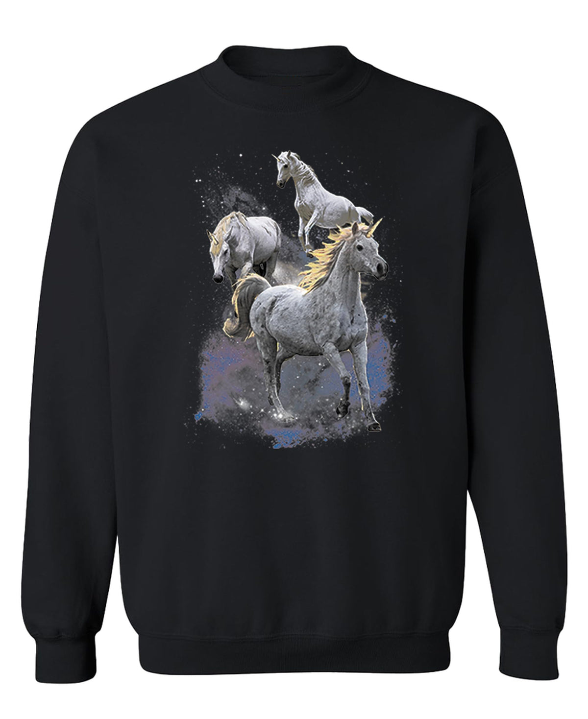 Unicorn Herd — Black Sweatshirt — front