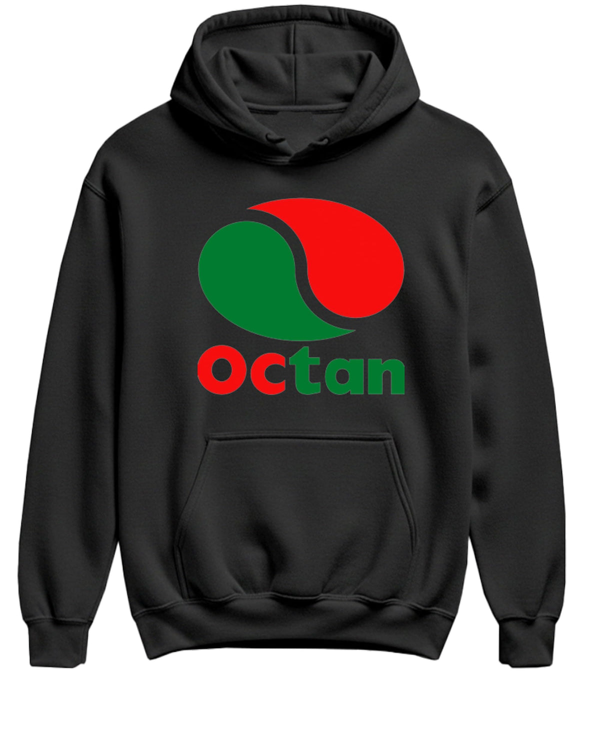 Octan — Black Hoodie — front