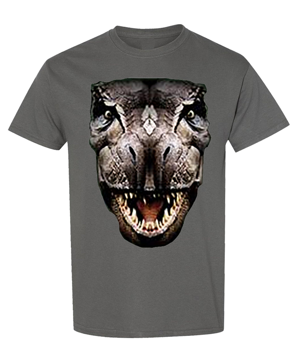 T-Rex Head — Charcoal T-Shirt — front