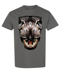 T-Rex Head — Charcoal T-Shirt — front