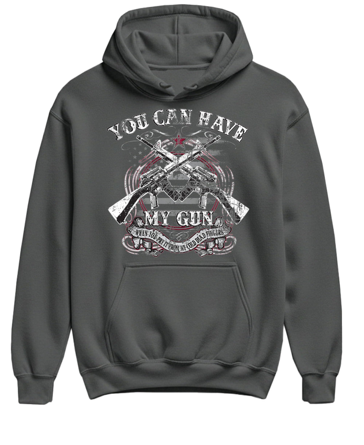You Can Have My Gun — Charcoal Hoodie — front