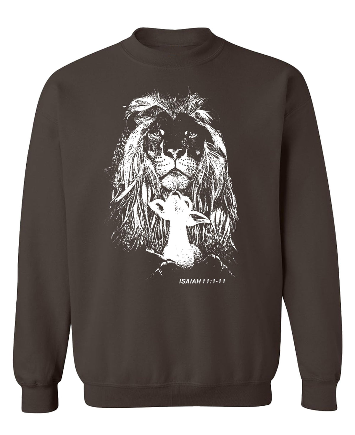 Lion and Lamb — Chocolate Sweatshirt — front