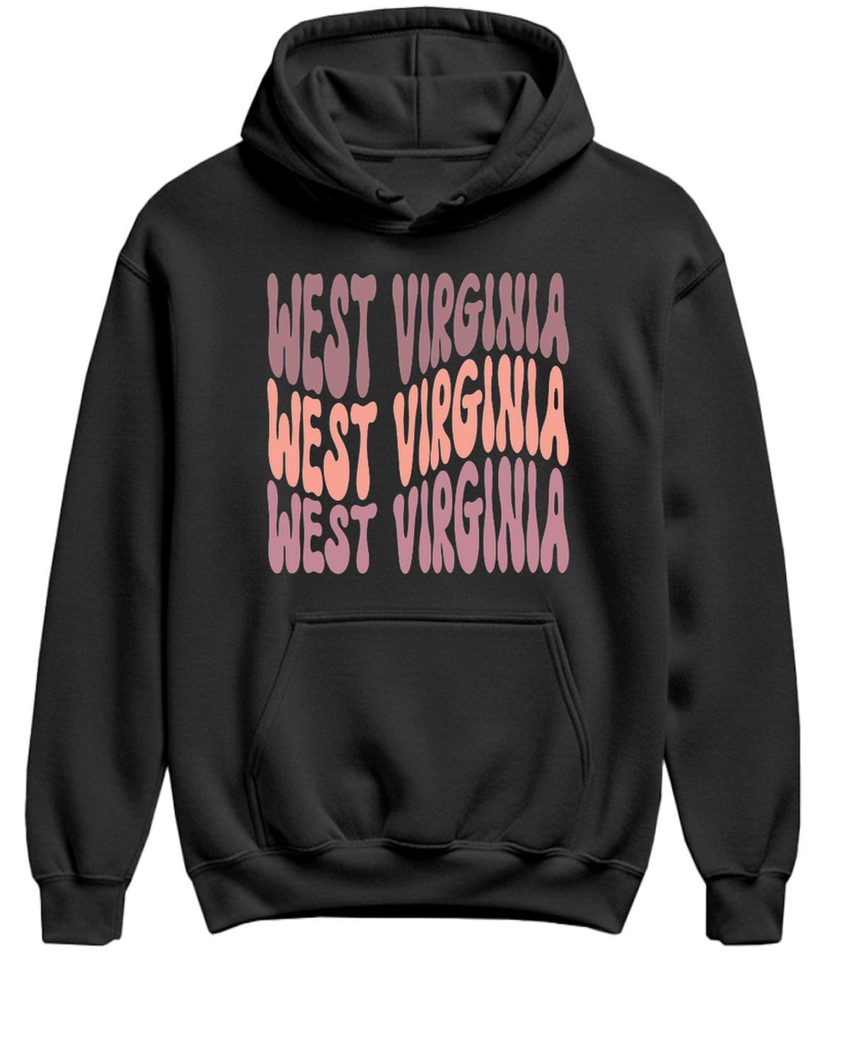West Virginia — Black Hoodie — front
