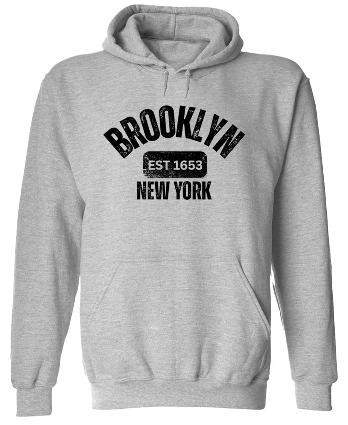 Brooklyn New York — Sport Gray Hoodie — front