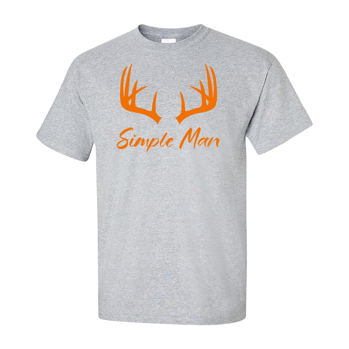 Simple Man Antlers — Sport Gray T-Shirt — front