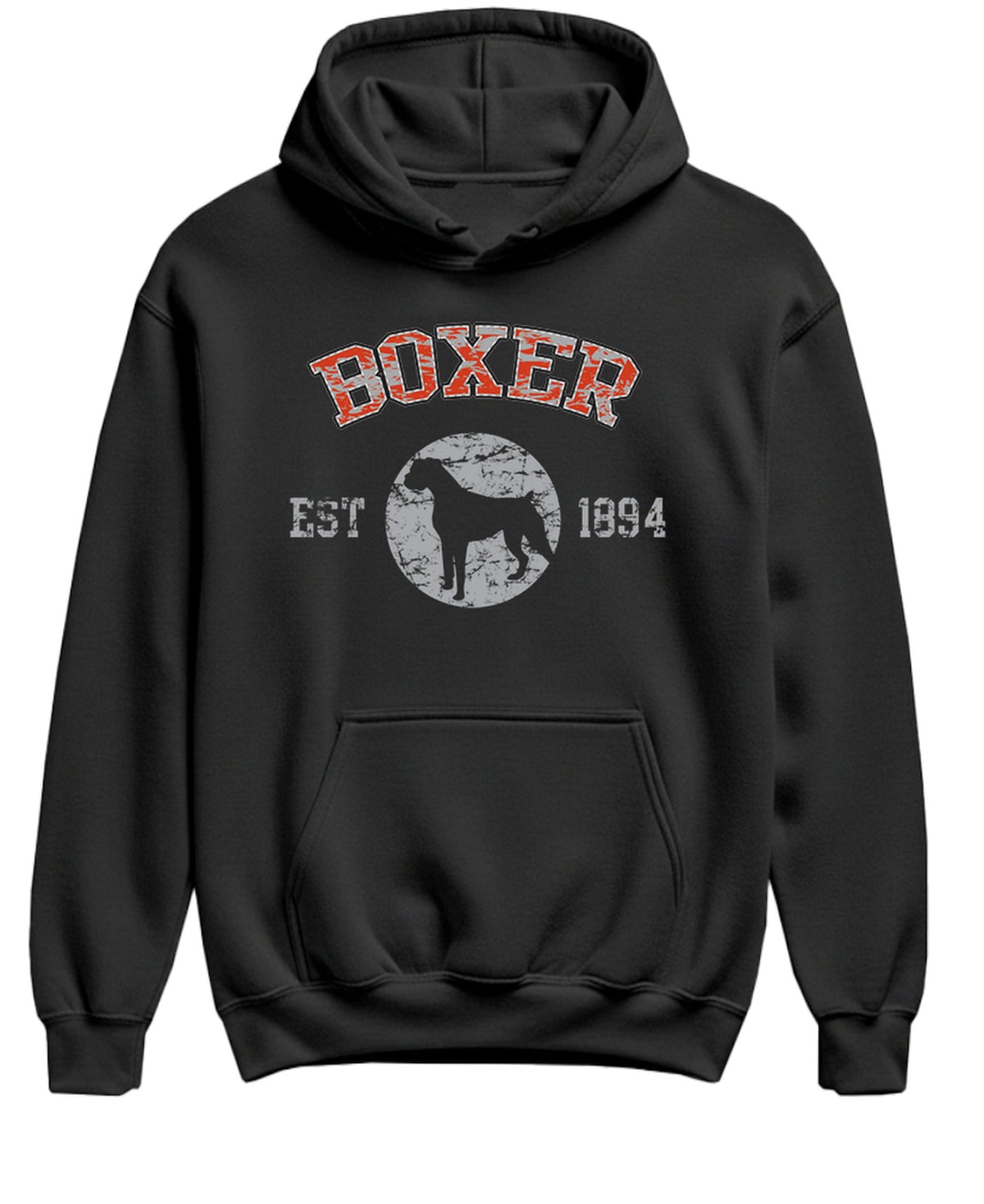 Boxer Established 1894 — Black Hoodie — front