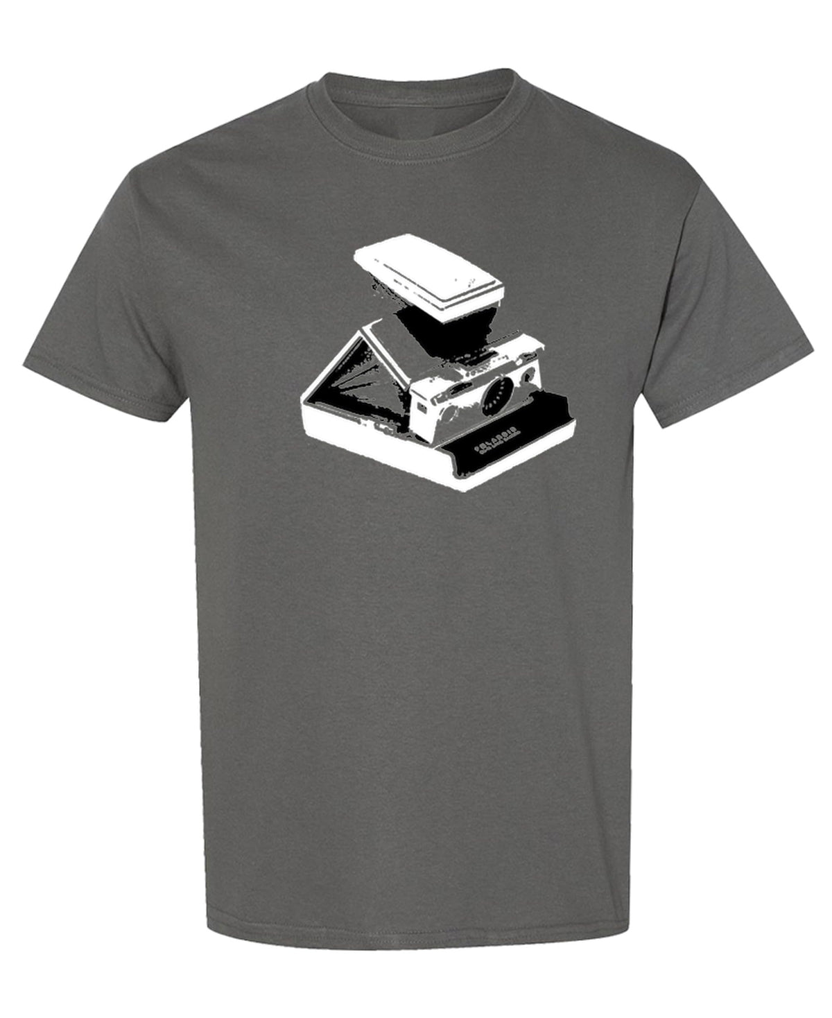 Vintage Instant Camera — Charcoal T-Shirt — front
