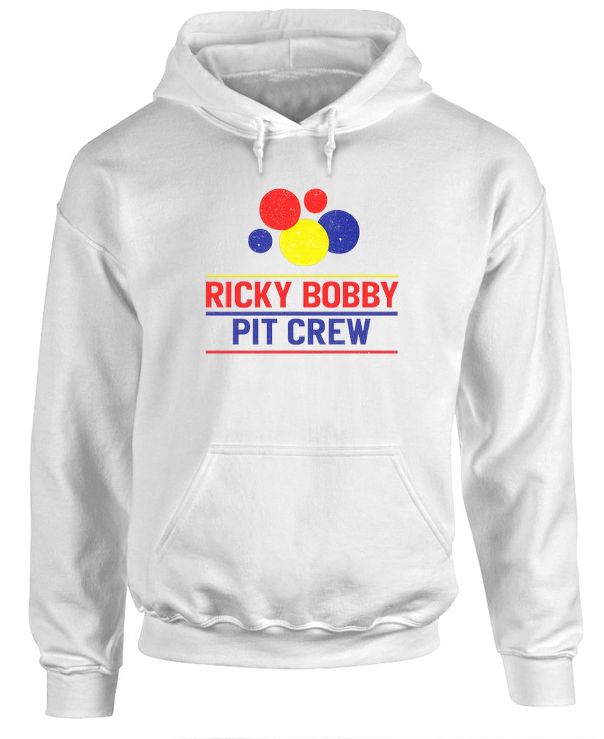 Pit Crew — White Hoodie — front