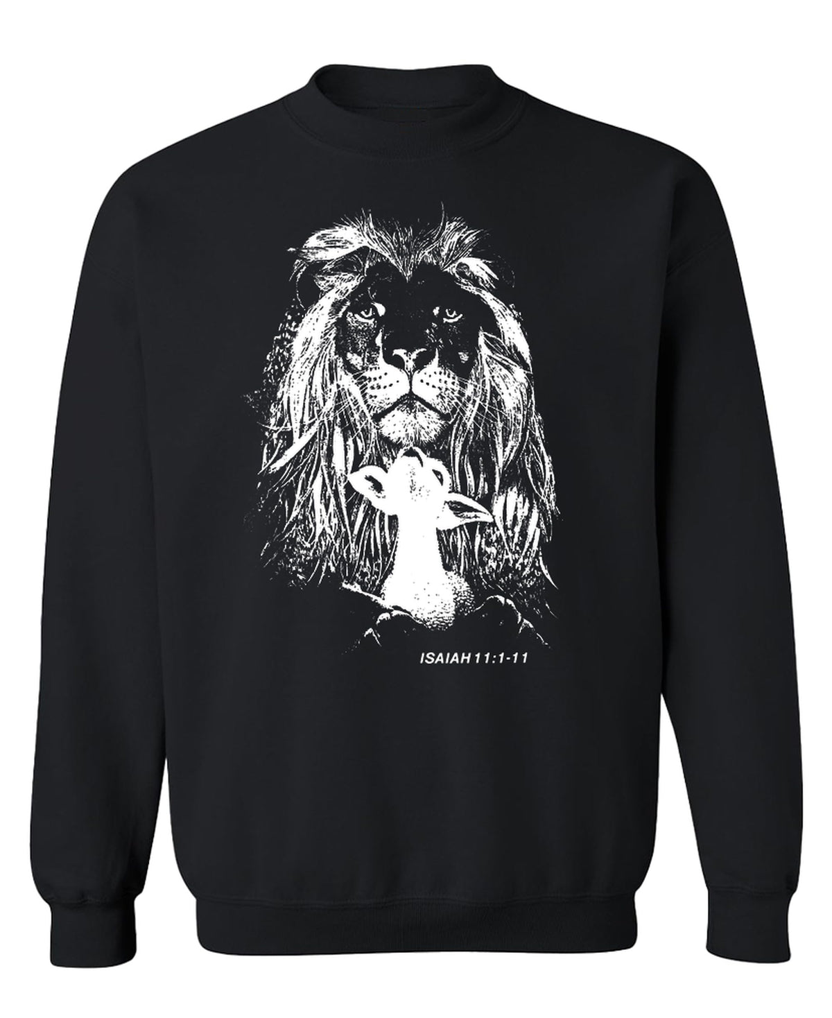Lion and Lamb — Black Sweatshirt — front