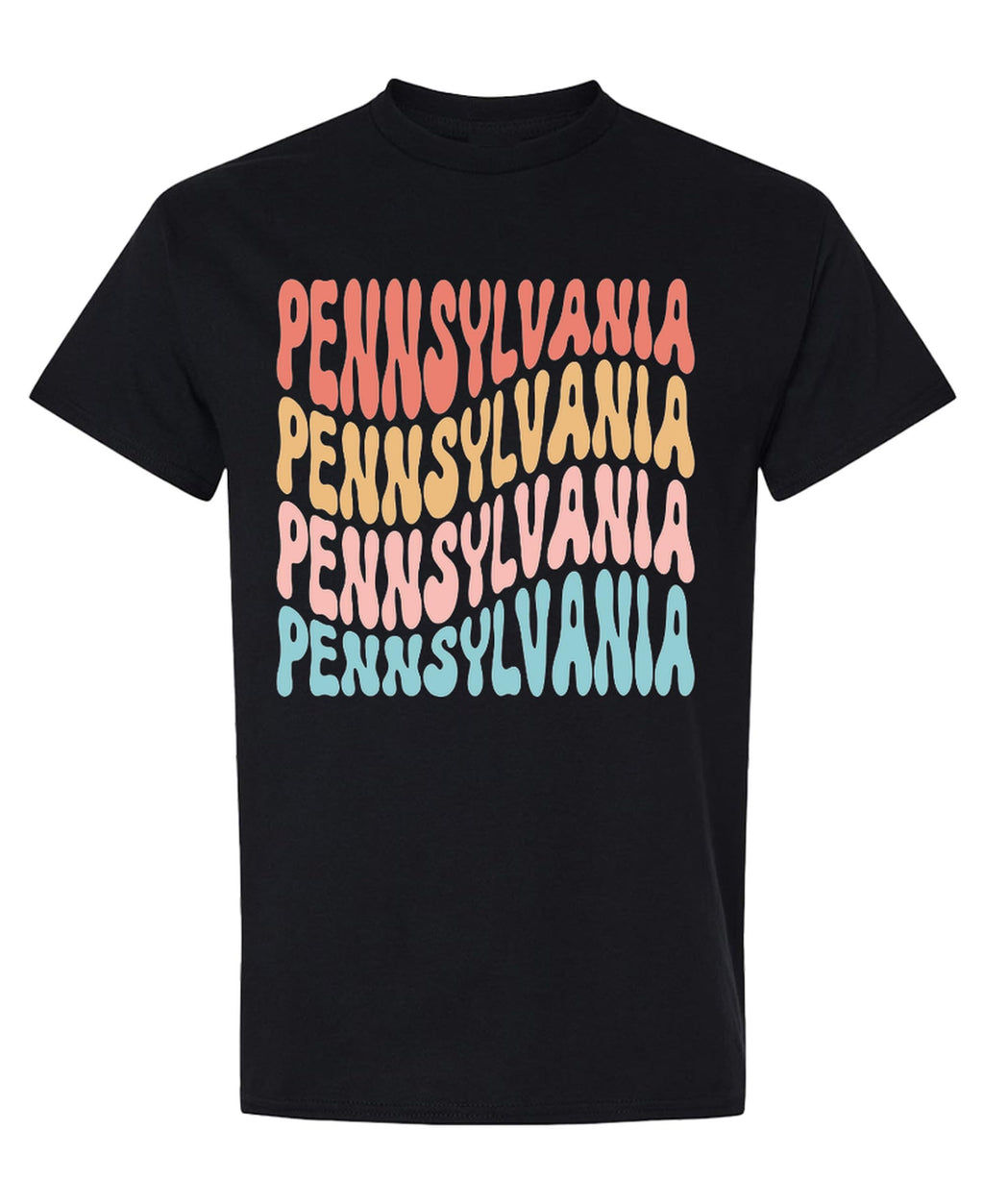 Pennsylvania — Black T-Shirt — front