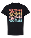 Pennsylvania — Black T-Shirt — front