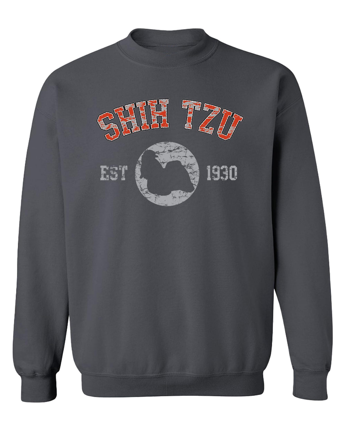 Shih Tzu Established 1930 — Charcoal Sweatshirt — front
