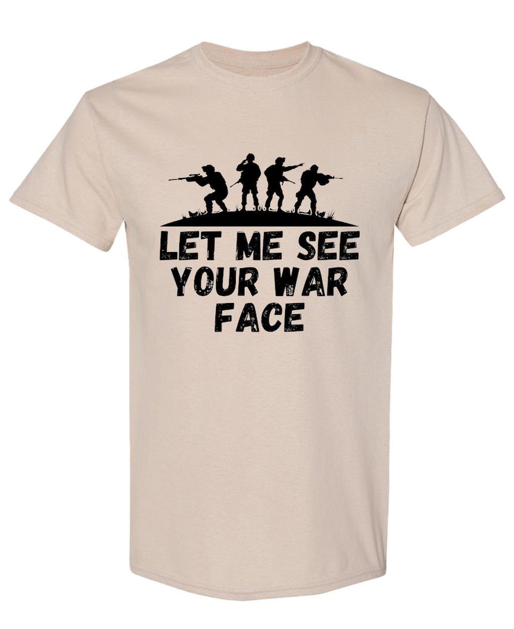 Funny War Face — Sand T-Shirt — front