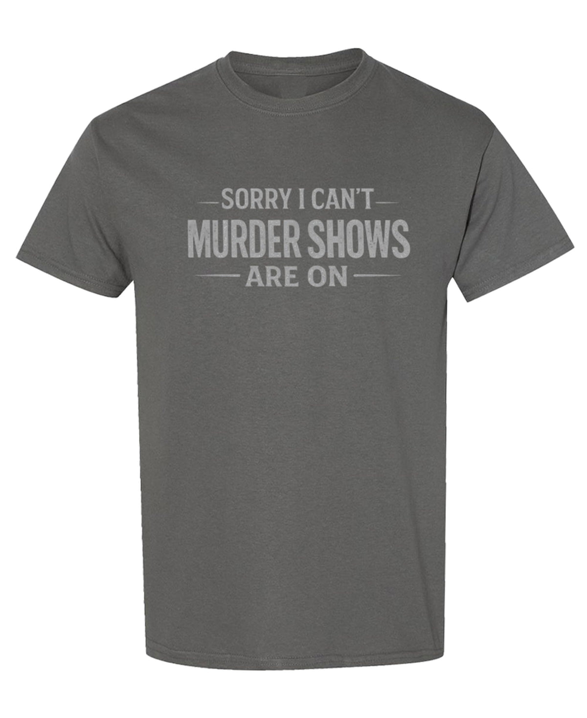 True Crime — Charcoal T-Shirt — front