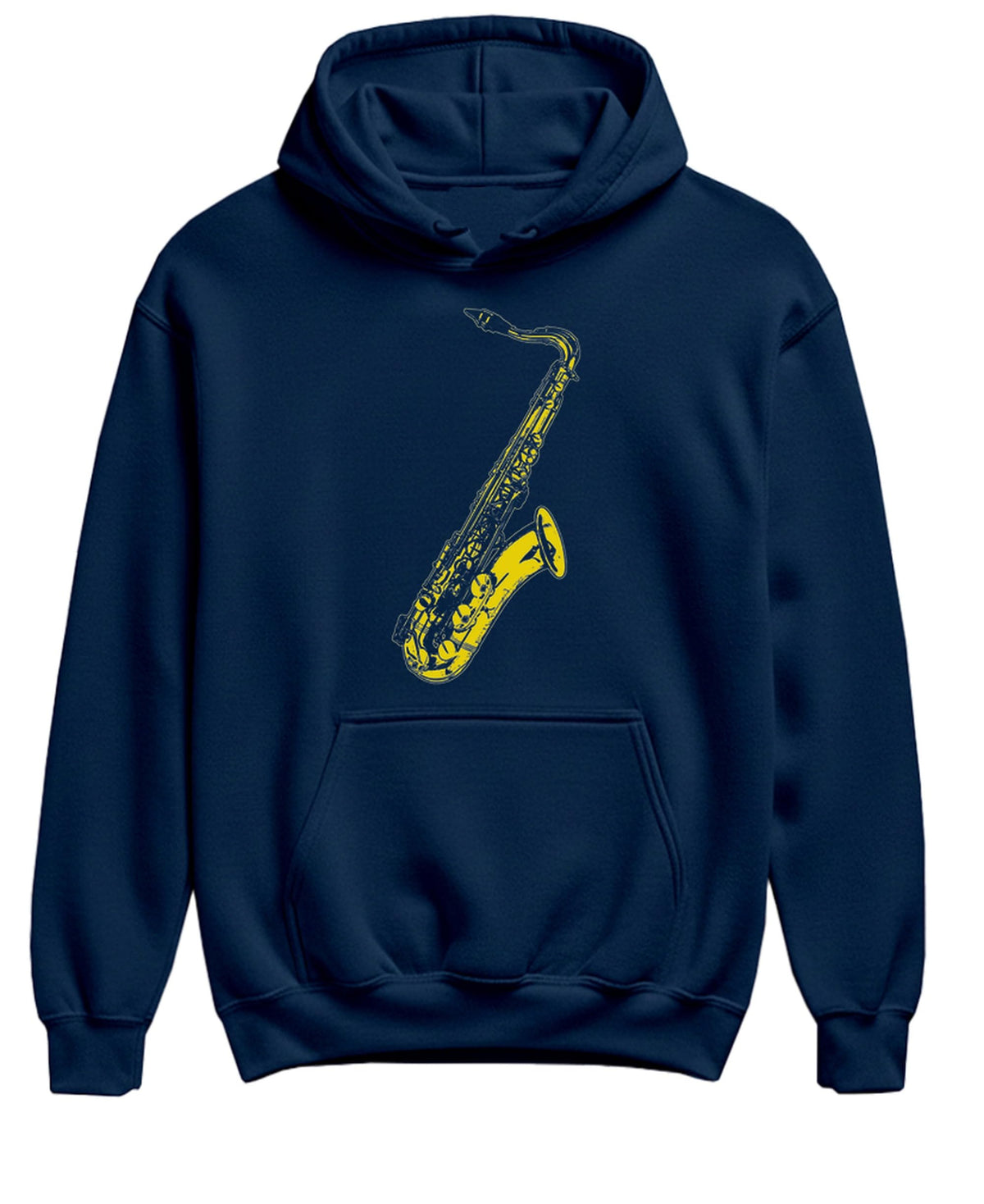 Golden Saxophone — Navy Hoodie — front