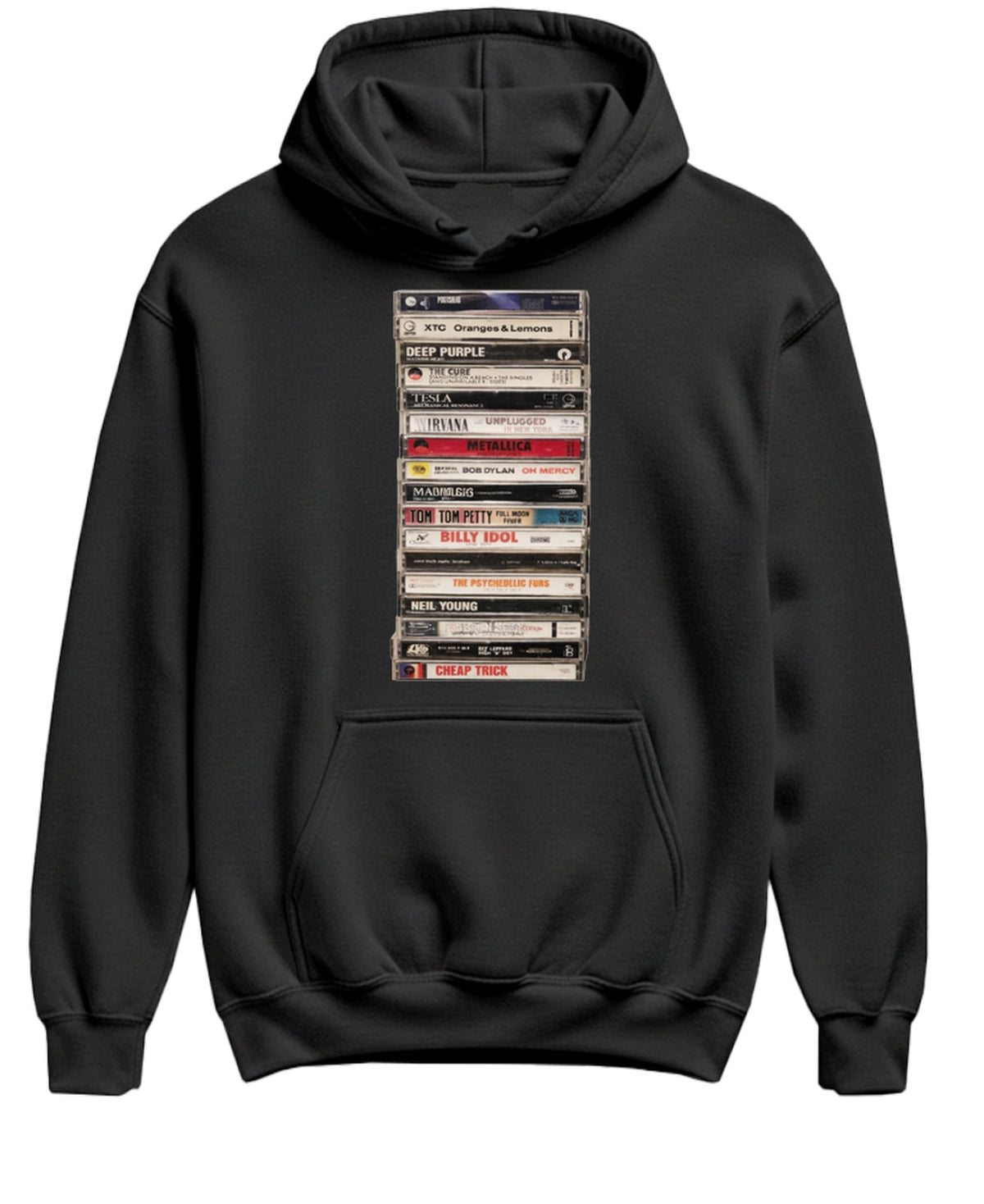 Cassette Tape — Black Hoodie — front