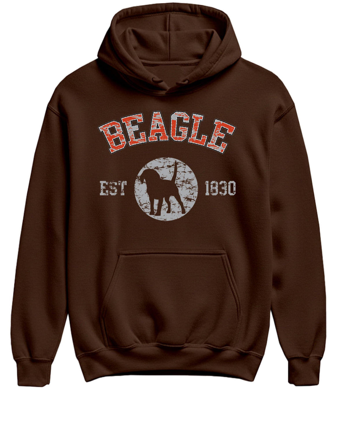 Beagle Established 1830 — Chocolate Hoodie — front