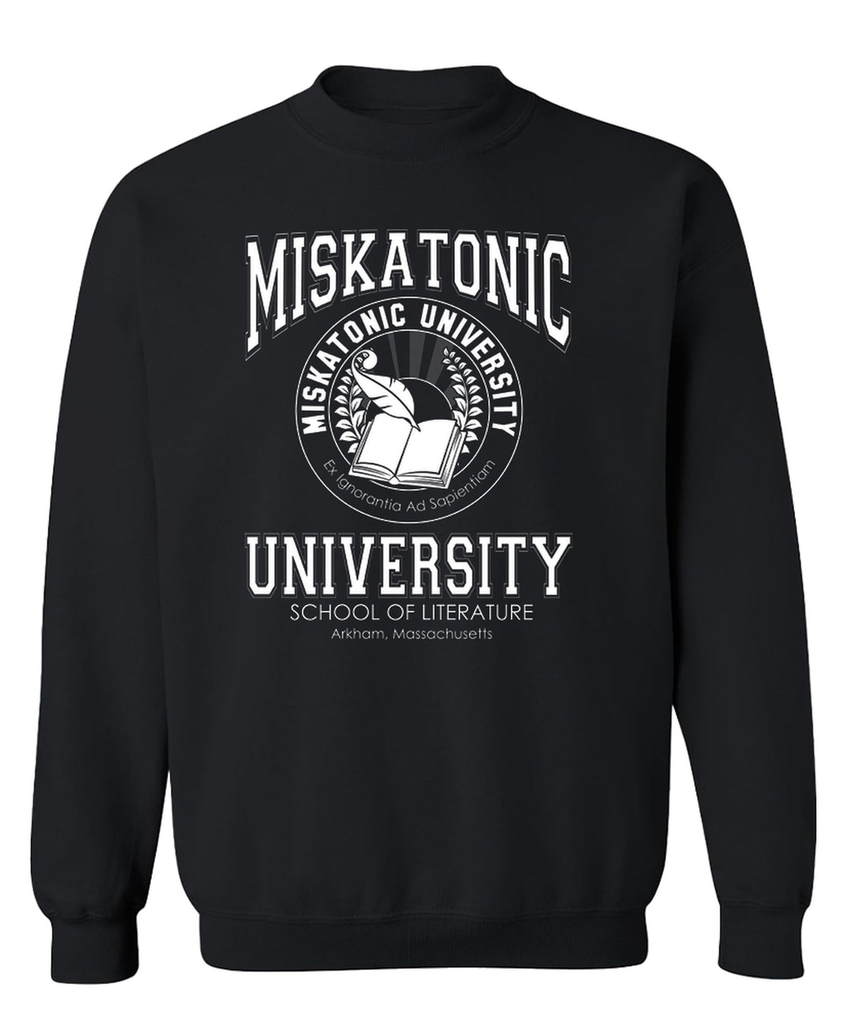 Miskatonic University School of Literature — Black Sweatshirt — front